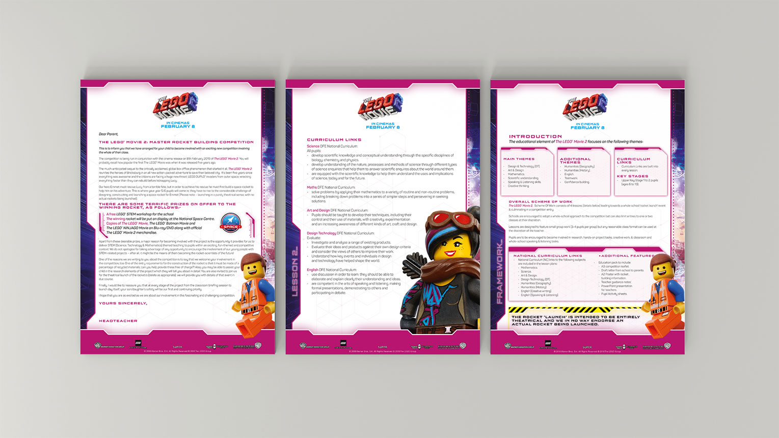 Lego kids marketing pack for schools with SUPER